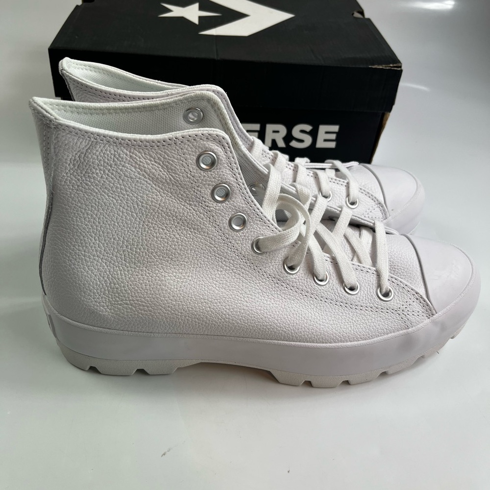 Converse Women's Chuck Taylor All Star Lugged Leather High Shoes White Size 11